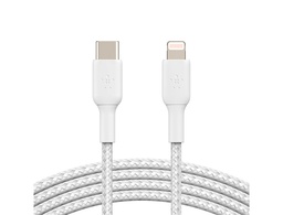 [CAA004BT1MWH] CABLE TRENZADO BELKIN CAA004BT1MWH USB-C A LIGHTNING BOOST CHARGE LARGO 1 M COLOR BLANCO