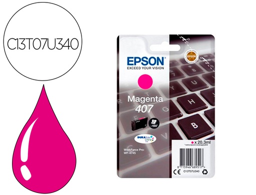 [C13T07U340] INK-JET EPSON 407L CLAVIER WF-4745 SERIES MAGENTA 1900 PAGINAS